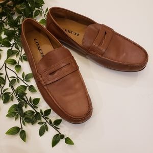 Mens Coach Camel Loafers